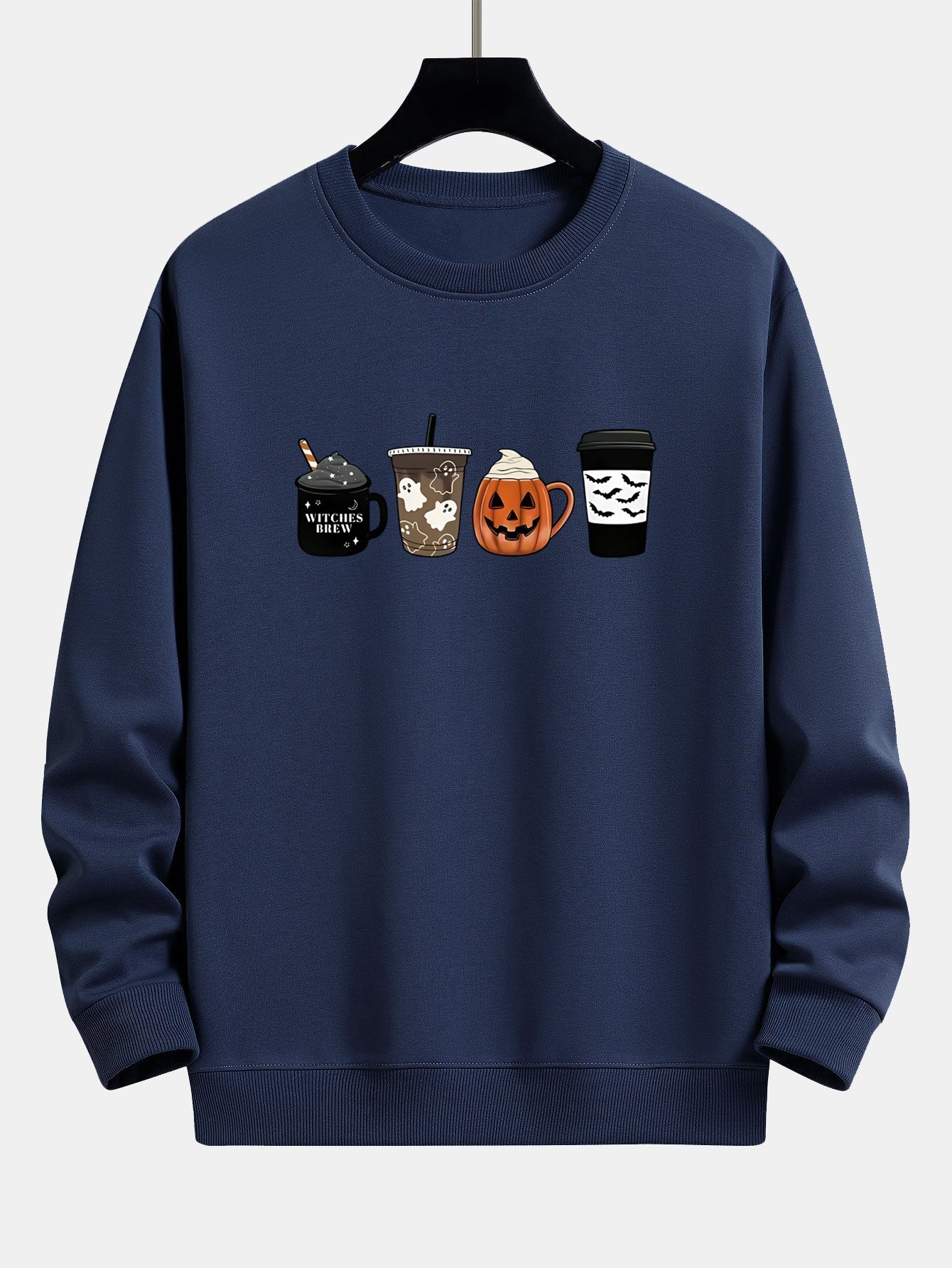 Casimiro® | Halloween Coffee Print Relax Fit Sweatshirt - Image 7