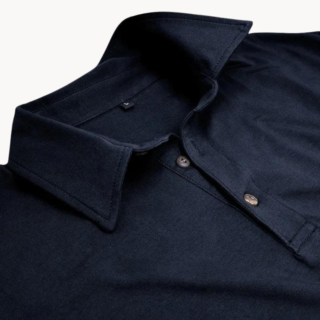 Cathal® | Casual Polo With Long Sleeves - Image 12