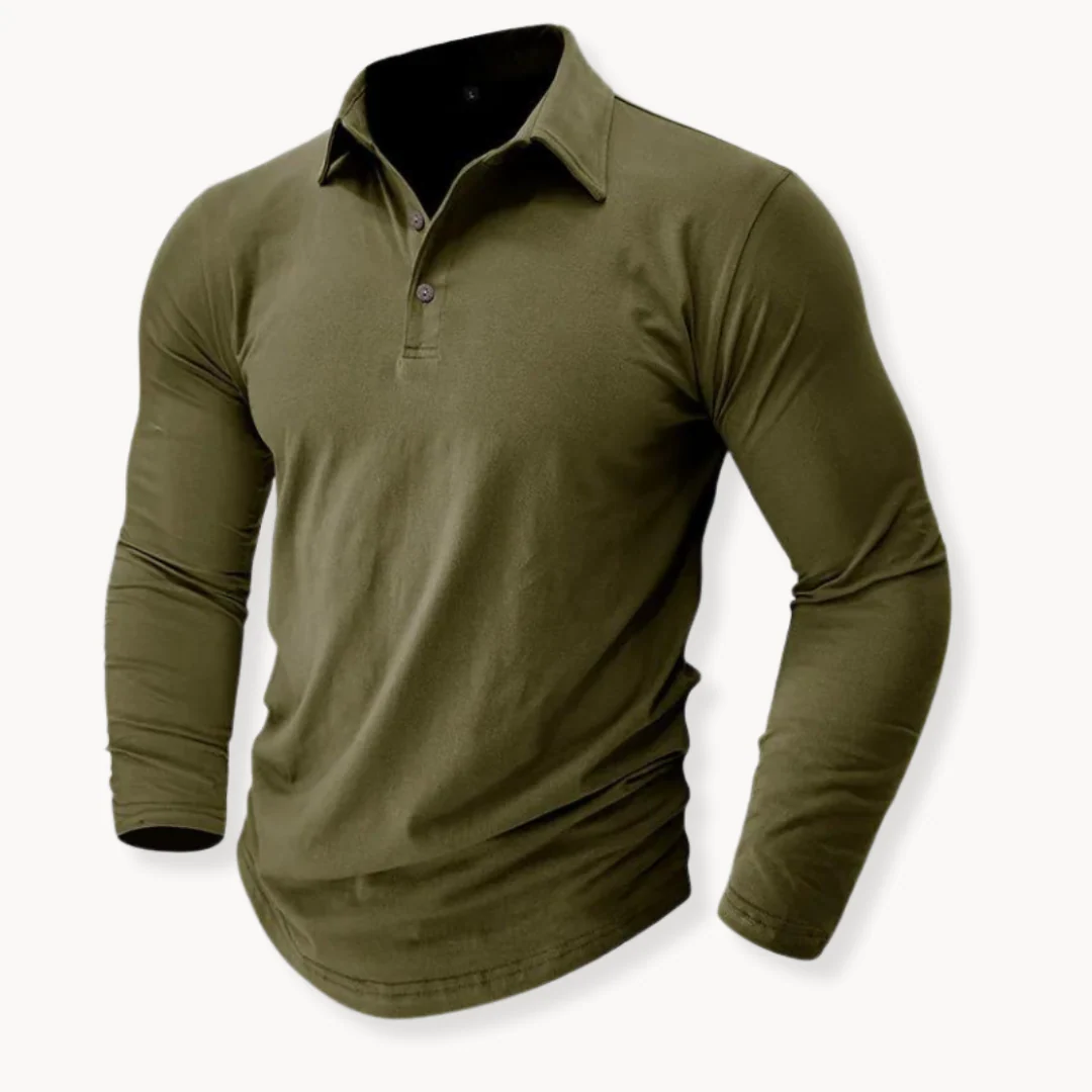 Cathal® | Casual Polo With Long Sleeves - Image 7