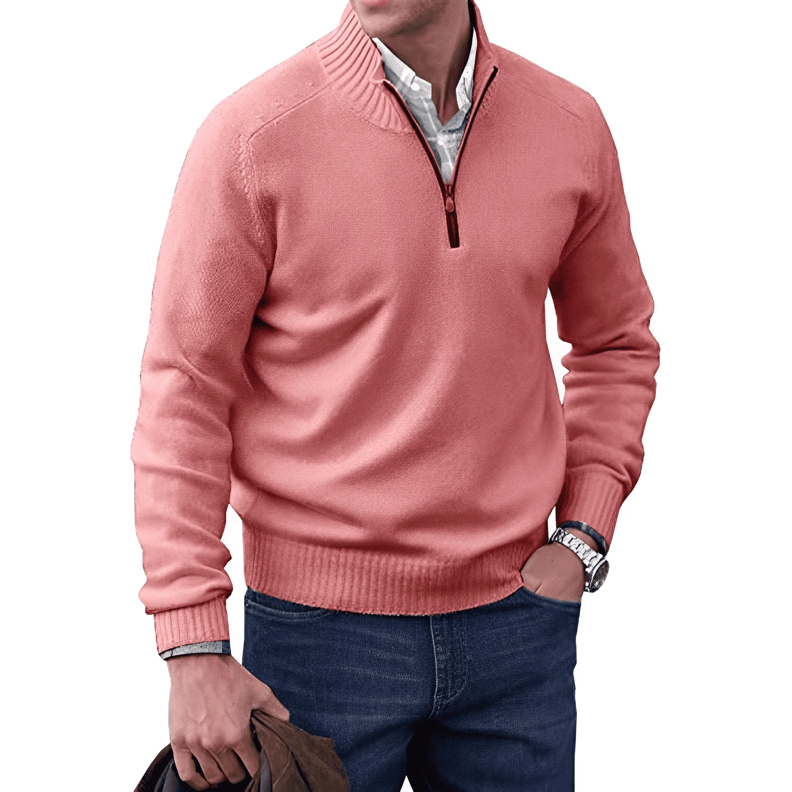 Cayetano® | Cashmere sweater with zipper - Image 11