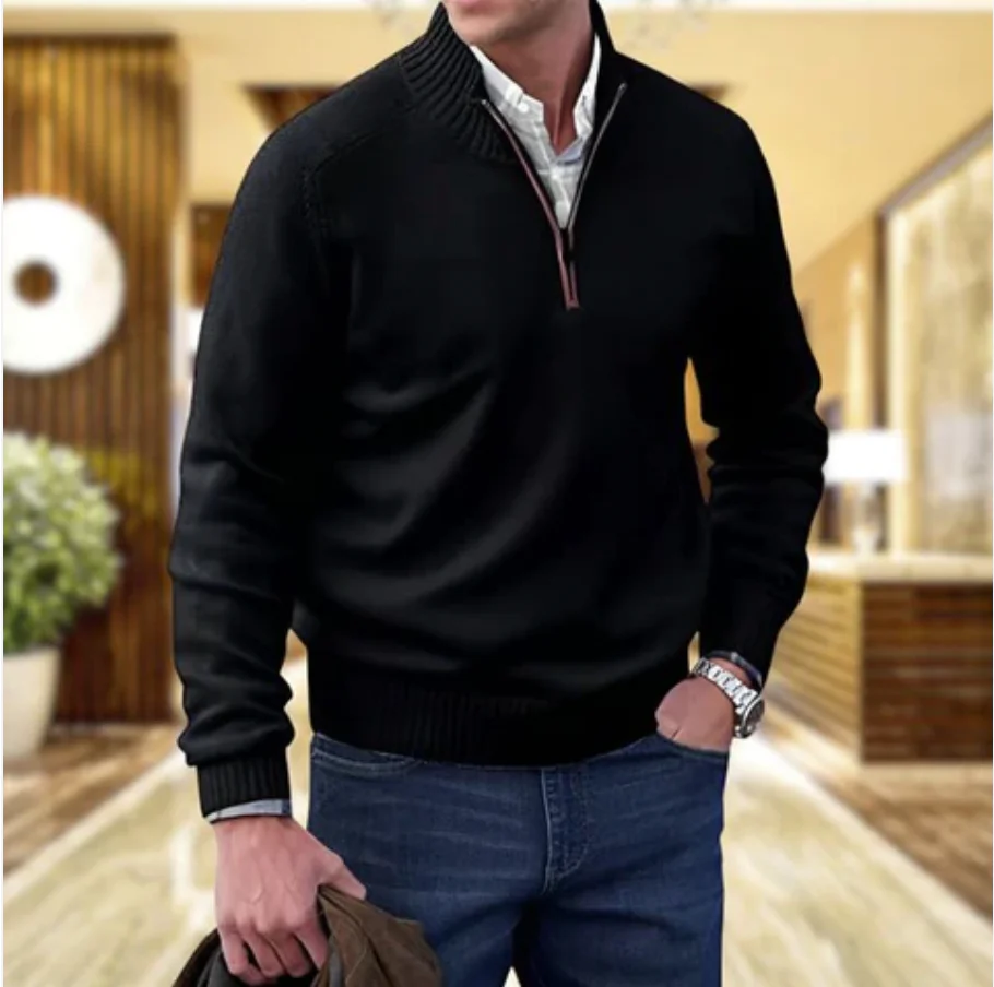 Cayetano® | Cashmere sweater with zipper - Image 3