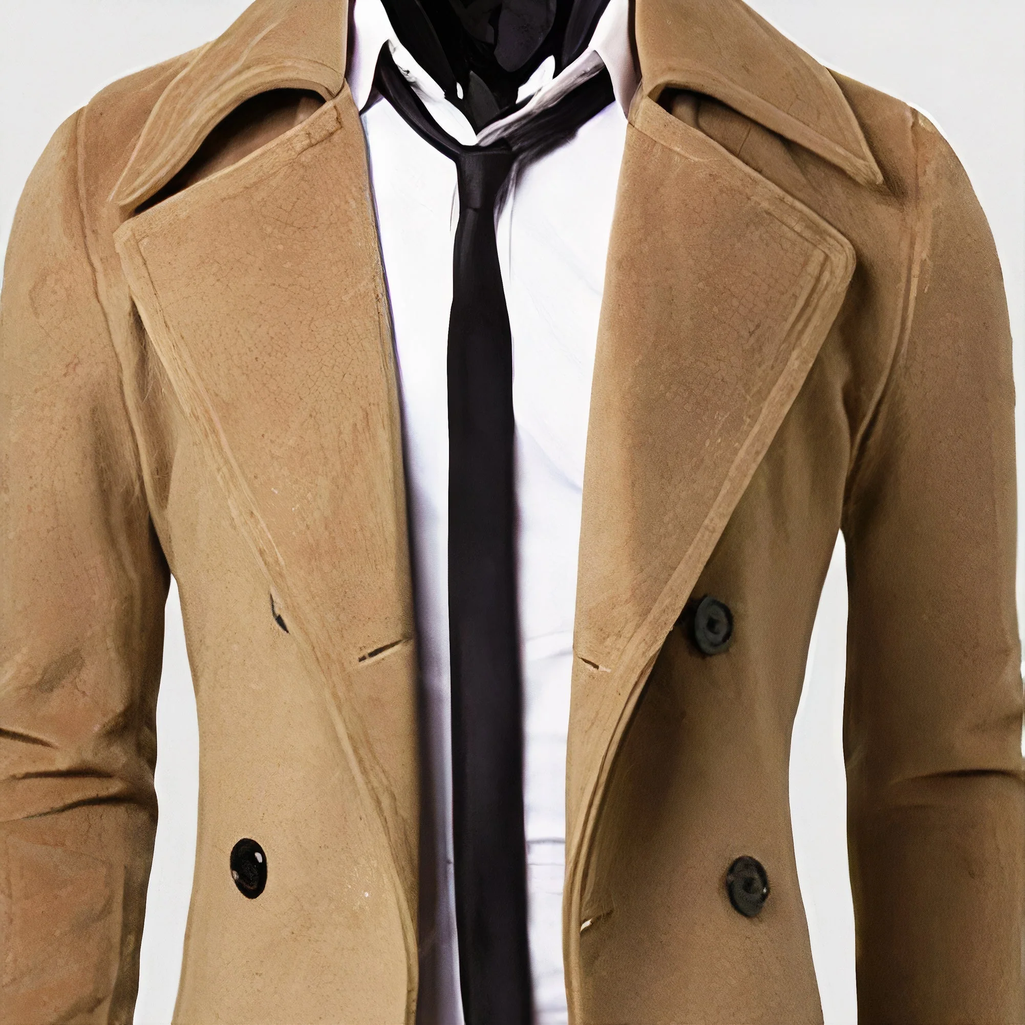 Cayetano® | Men’s Trench Coat With Wide Lapel - Image 2