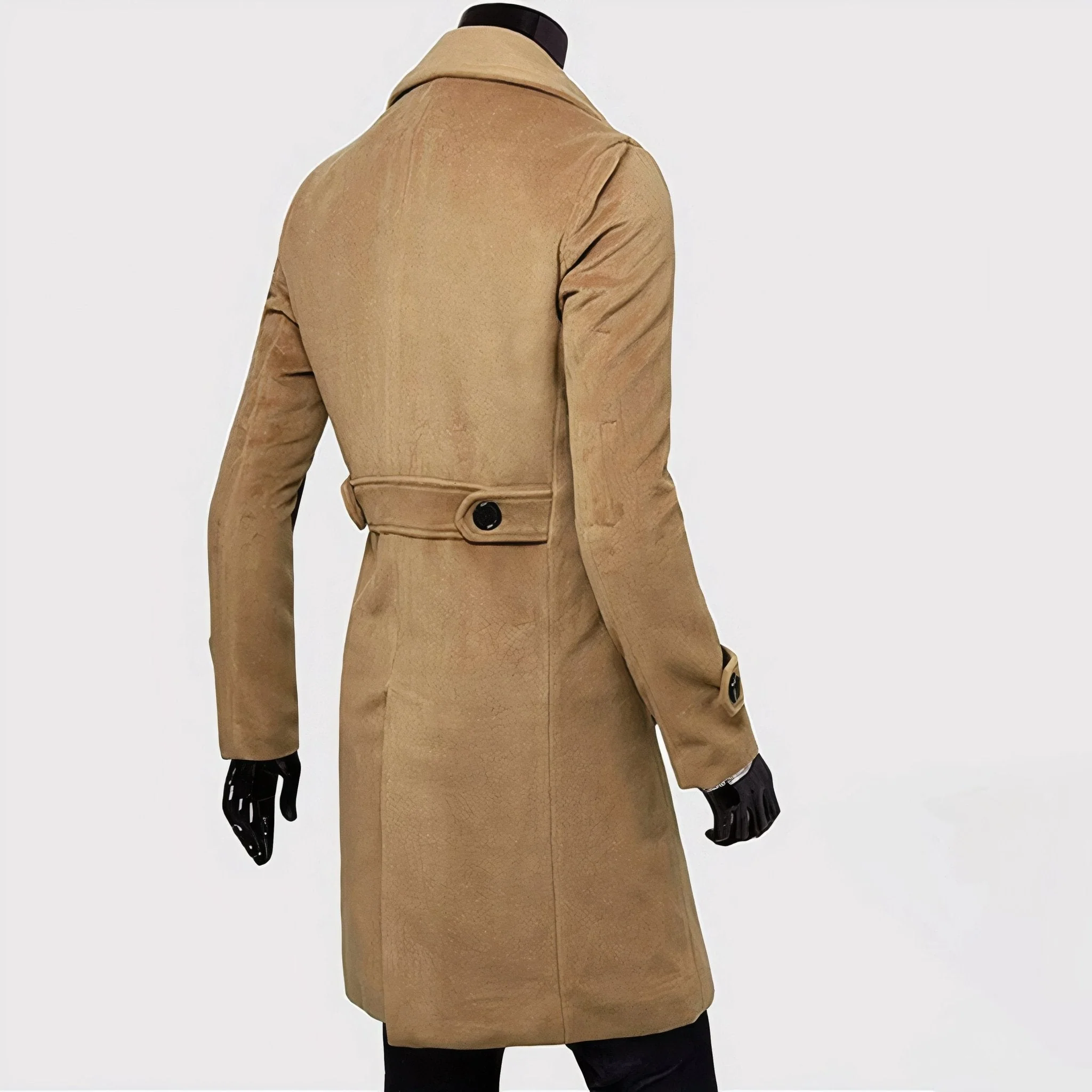 Cayetano® | Men’s Trench Coat With Wide Lapel - Image 4