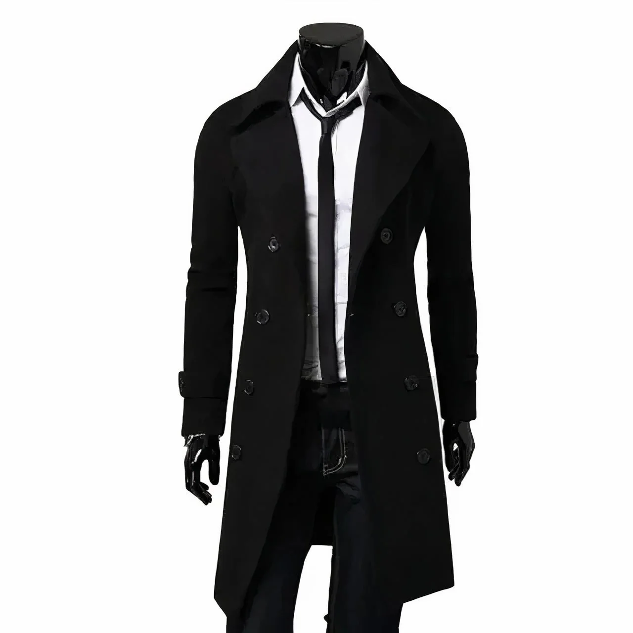 Cayetano® | Men’s Trench Coat With Wide Lapel - Image 5