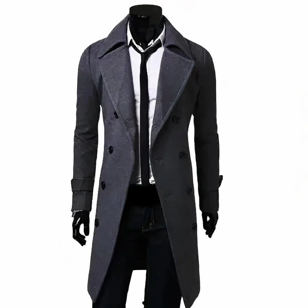 Cayetano® | Men’s Trench Coat With Wide Lapel - Image 6