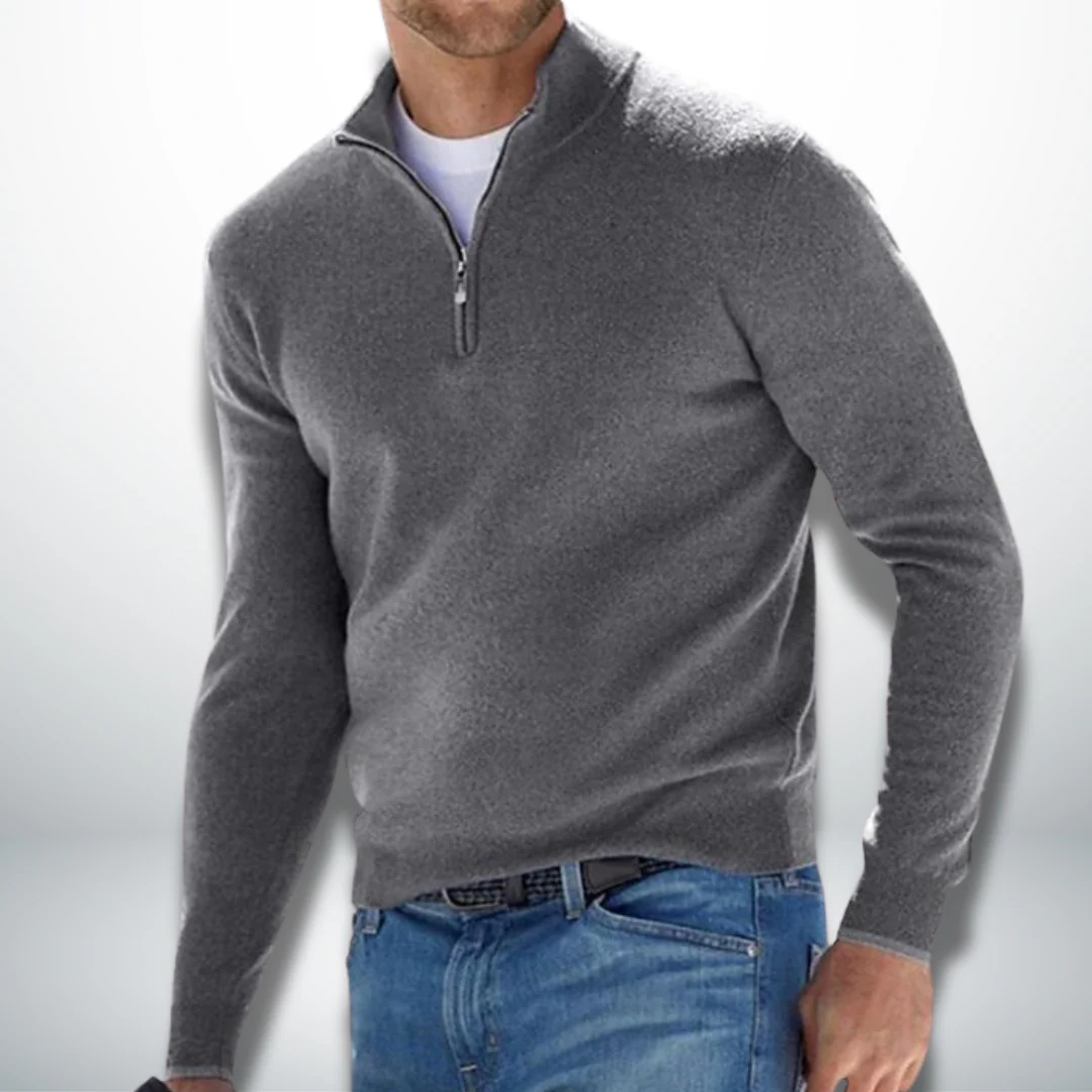 Cayetano® | Men's Casual Pullover With Zip - Image 3