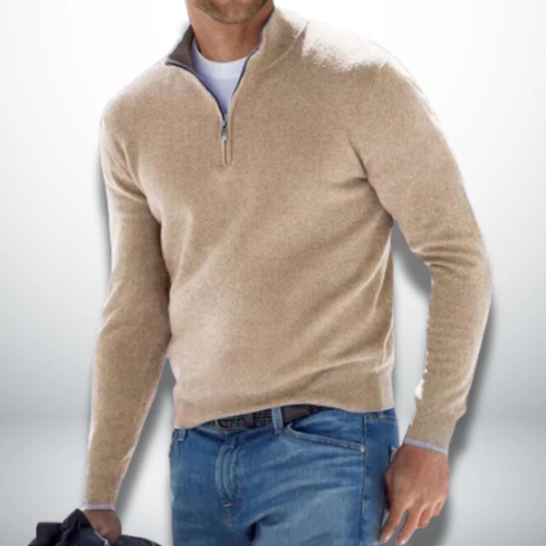 Cayetano® | Men's Casual Pullover With Zip - Image 4