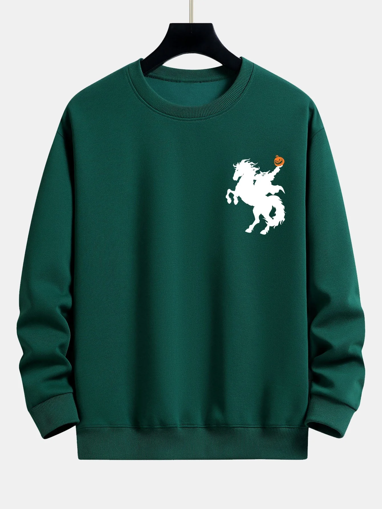 Cayetano® | Pumpkin Headless Horseman Print Relax Fit Sweatshirt - Image 10