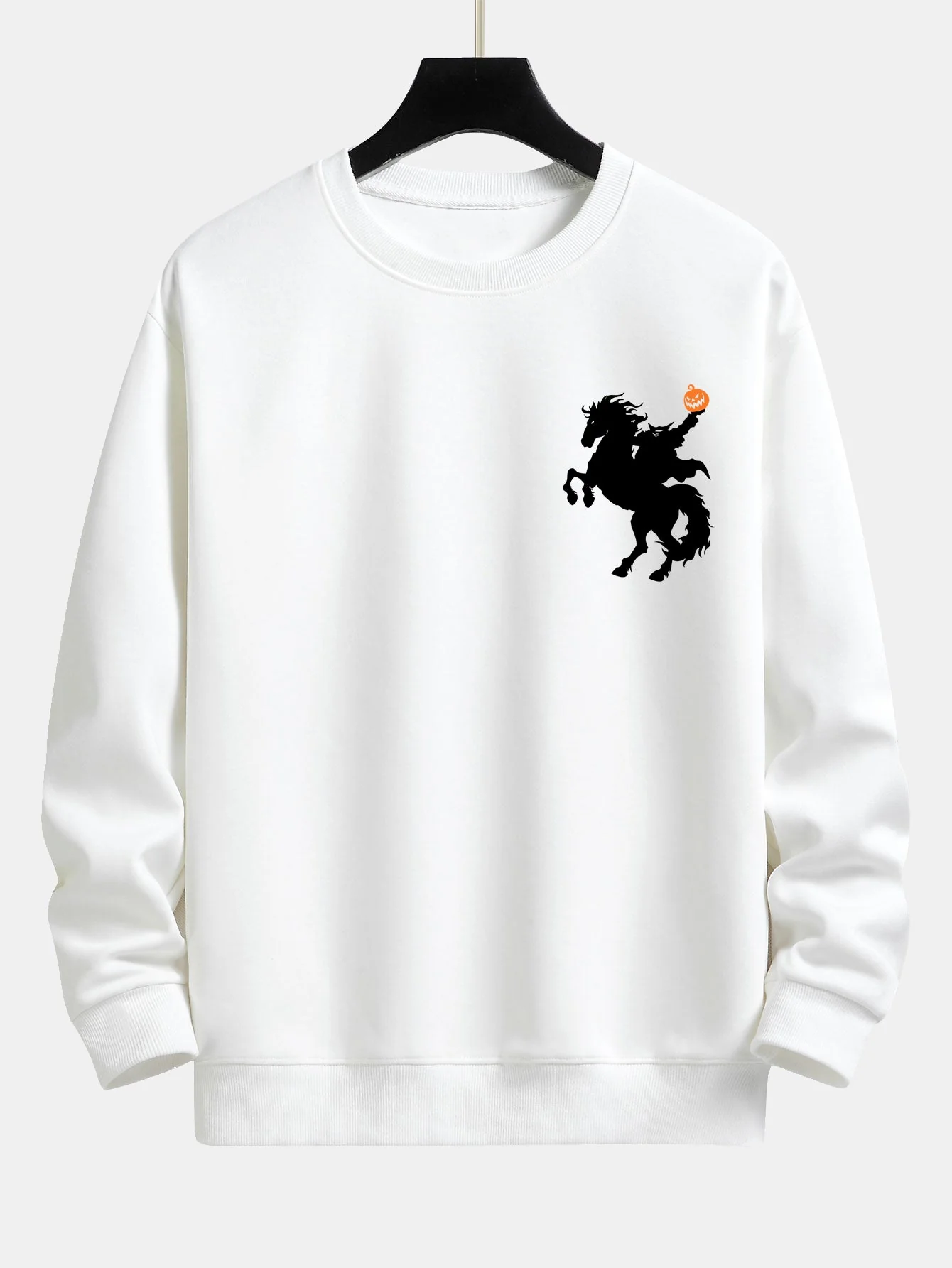 Cayetano® | Pumpkin Headless Horseman Print Relax Fit Sweatshirt - Image 3