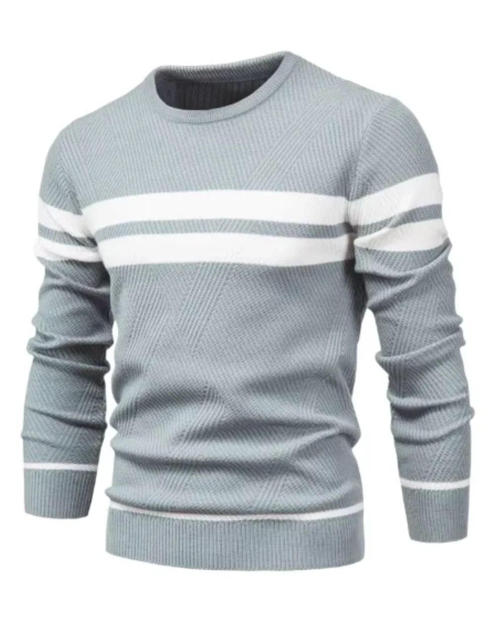 Cayetano® | Stylish Men's Sweater With Stripes - Image 6