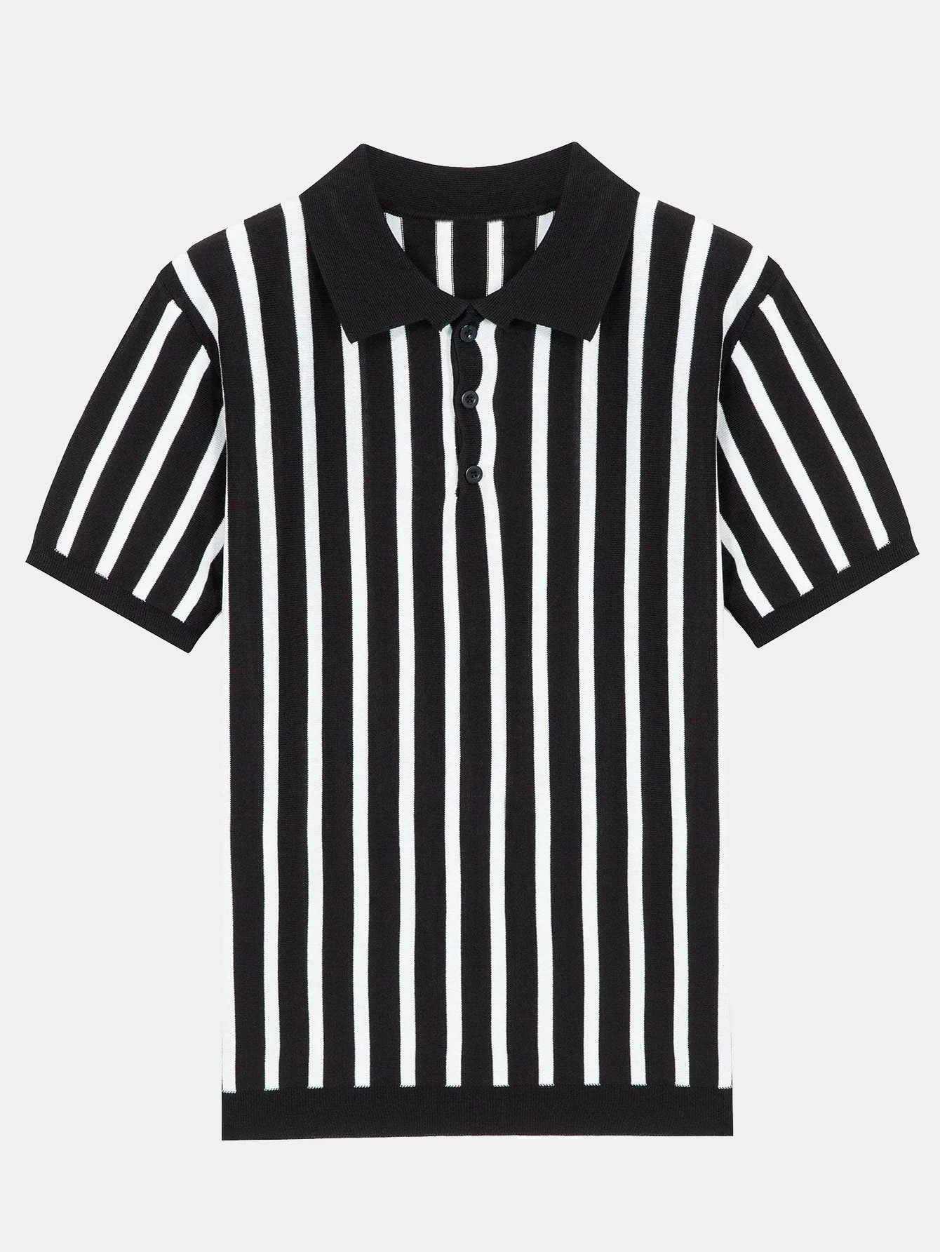 Ceferino® | Striped Short Sleeve Sweater Polo