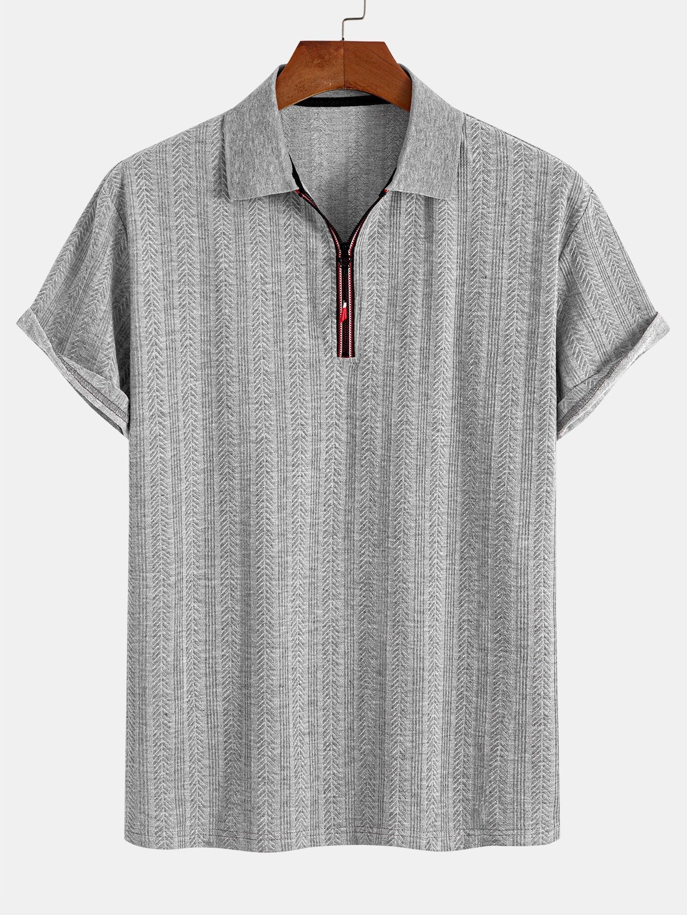 Ceferino® | Textured Zipper Polo - Image 11