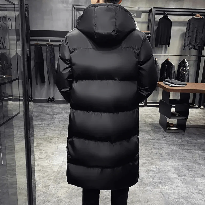 Celedonio® | Men’s Long Puffer Jacket With Stand Collar - Image 7