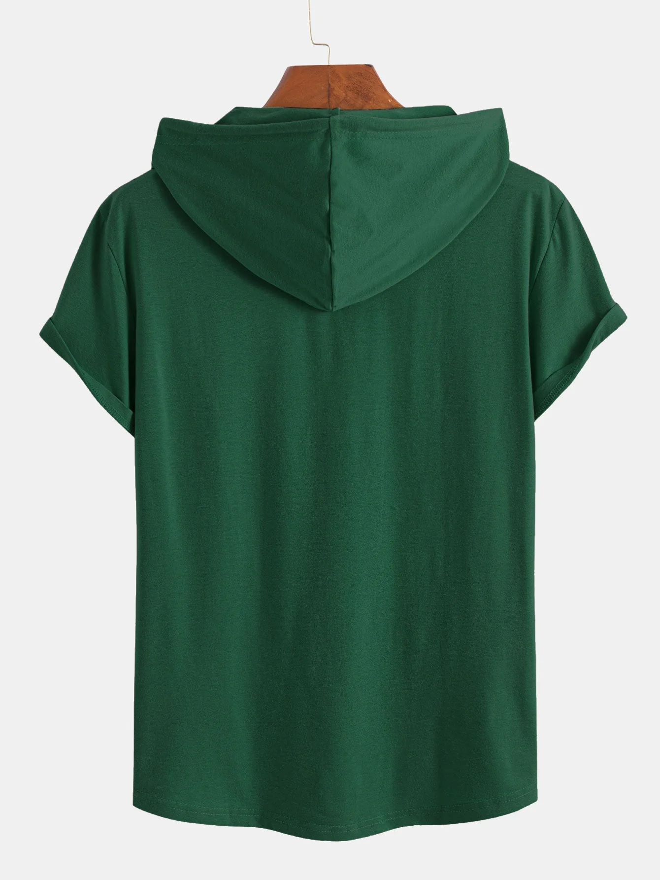 Celestino® | Short Sleeve Henley Hooded T-Shirt - Image 14