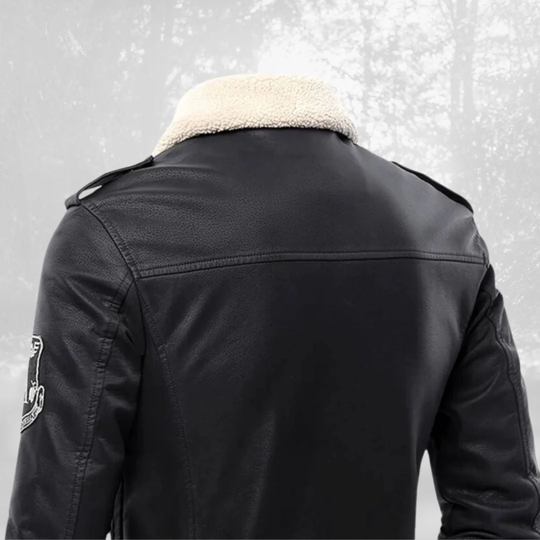 Celino | Sherpa collar flight jacket for men - Image 13