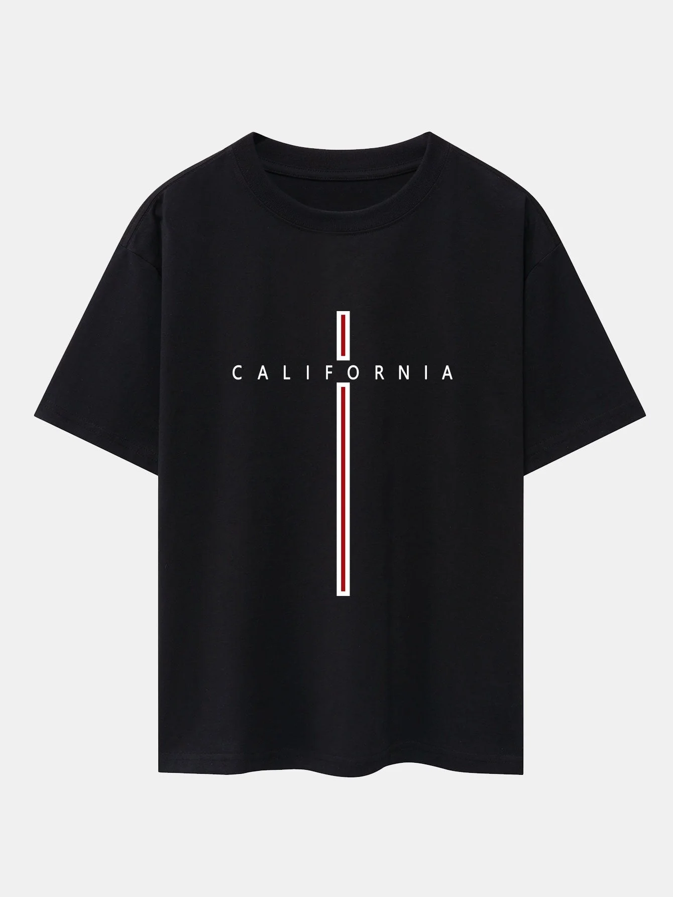 César® | Stripe Print Drop Shoulder Oversize T-Shirt - Image 2