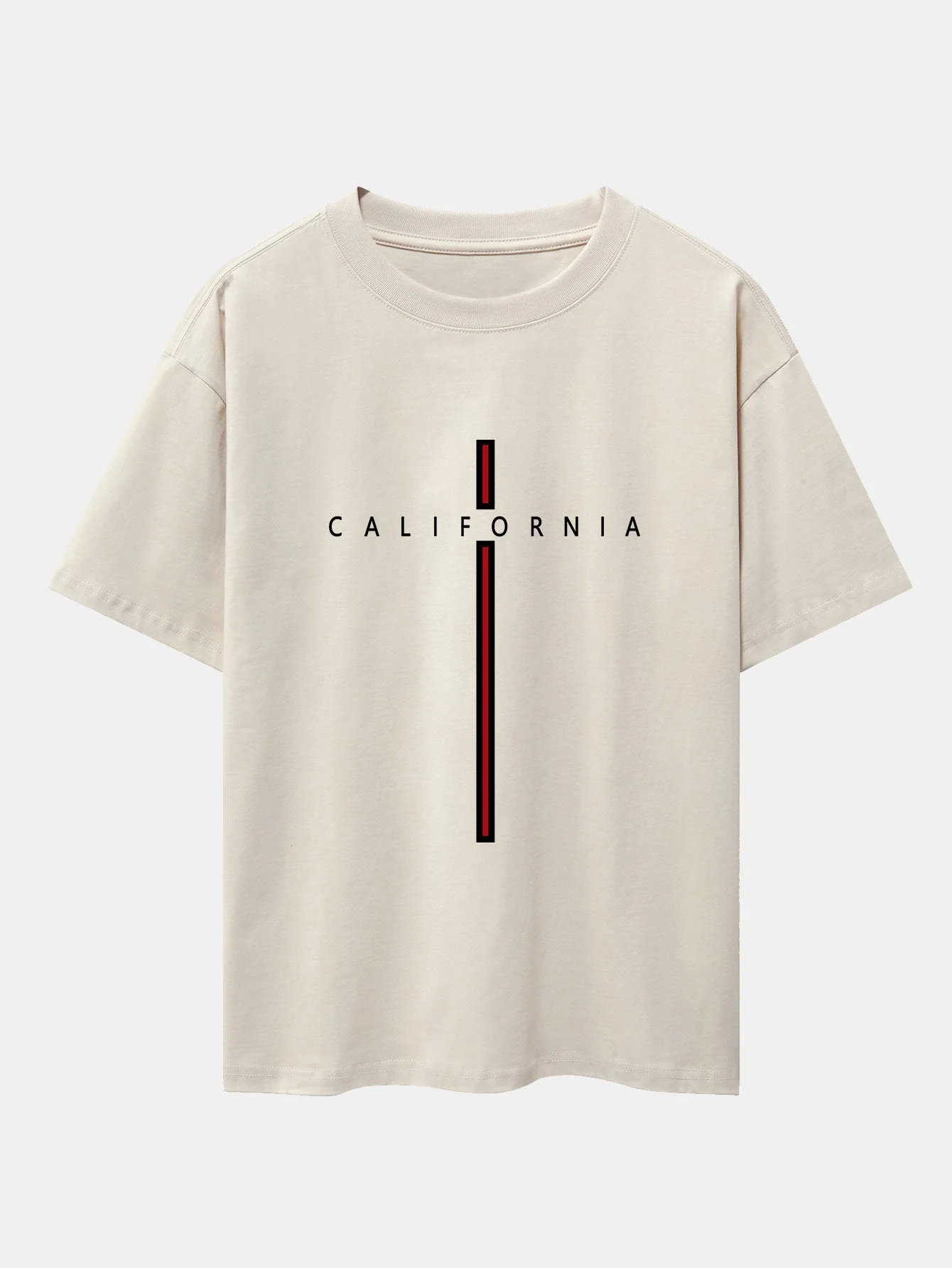 César® | Stripe Print Drop Shoulder Oversize T-Shirt - Image 4