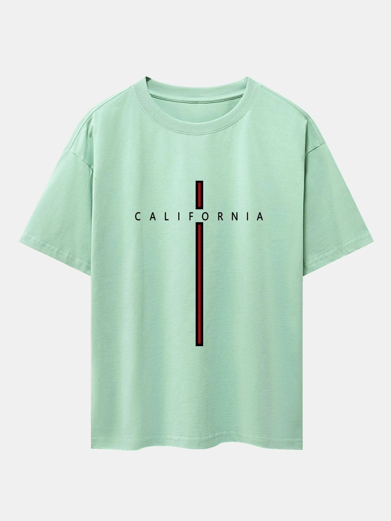 César® | Stripe Print Drop Shoulder Oversize T-Shirt - Image 8