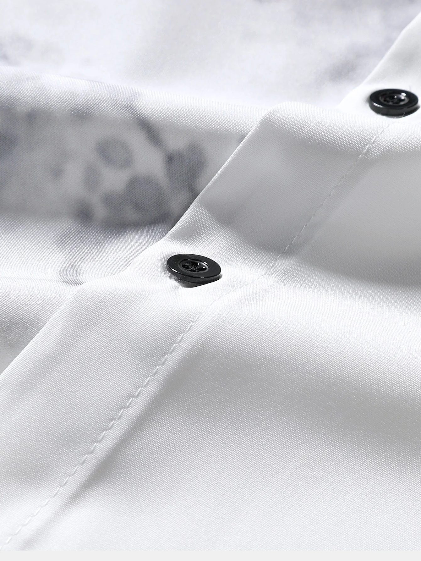 César® | Traditional Oriental Ink Painting Print Stand Collar Shirt - Image 4