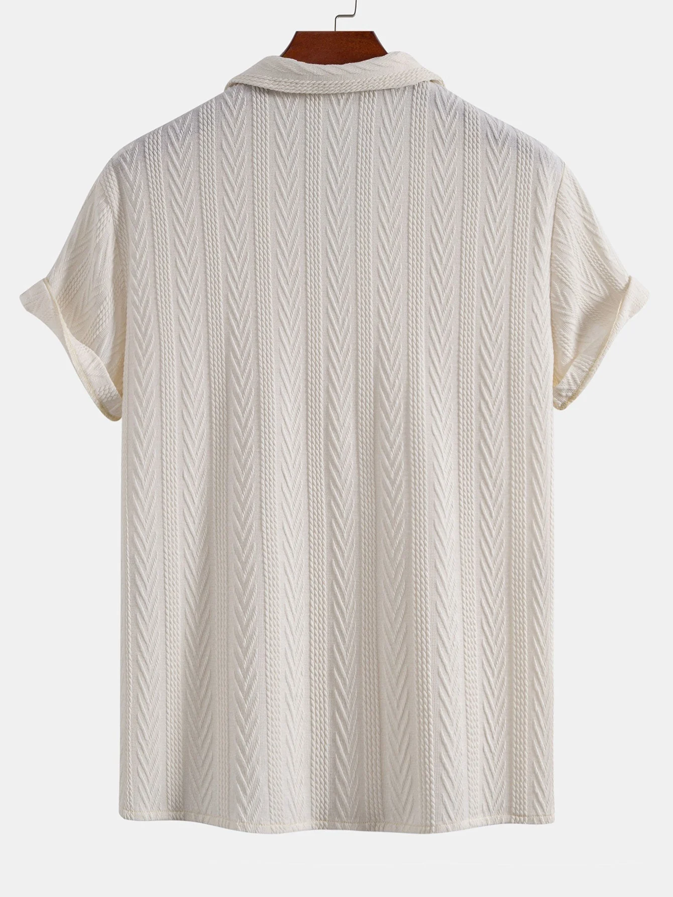 Cesáreo® | Texture Jacquard Cuban Shirt - Image 6