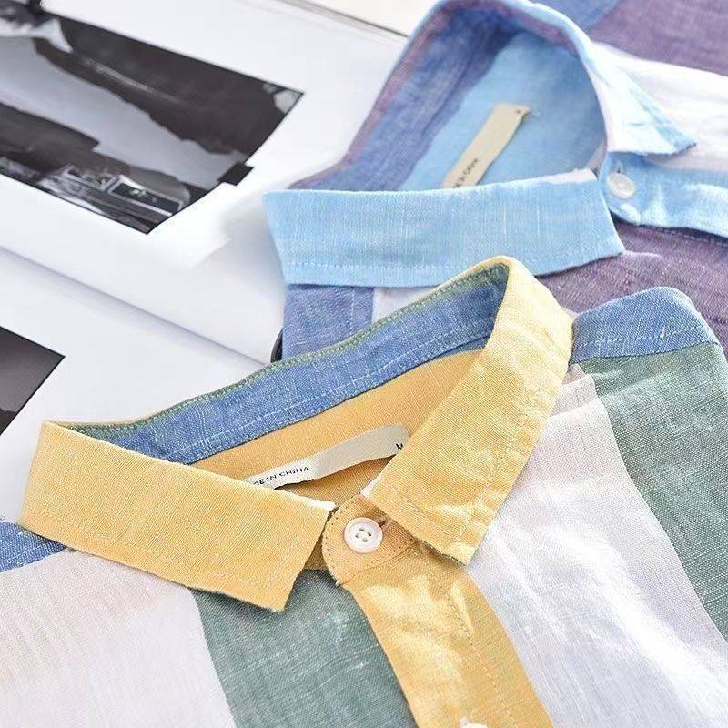 Chad® | Lightweight Linen Shirt With Stripes - Image 8