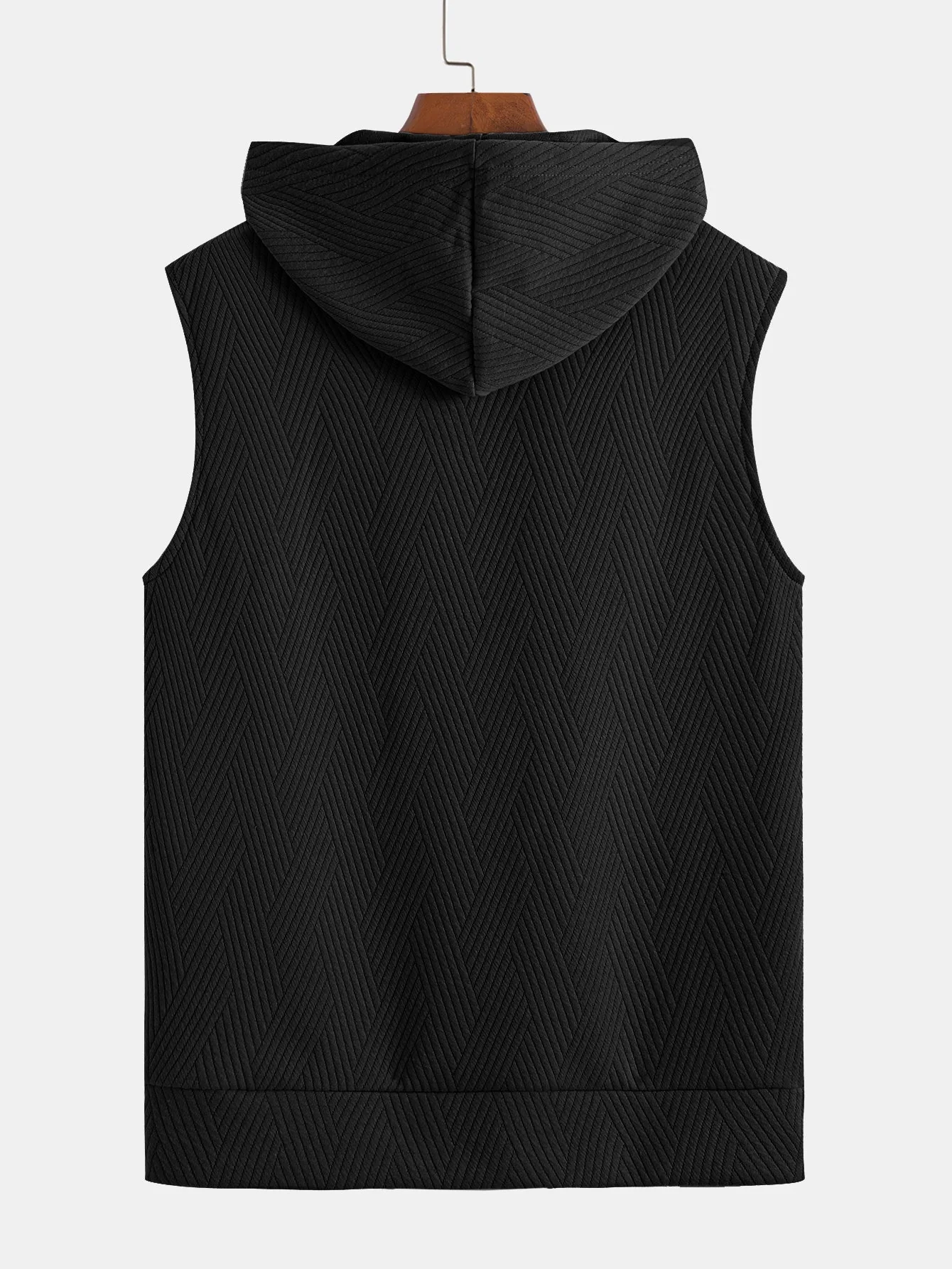 Chad® | Striped Jacquard Sleeveless Hooded T-Shirt & Shorts - Image 10