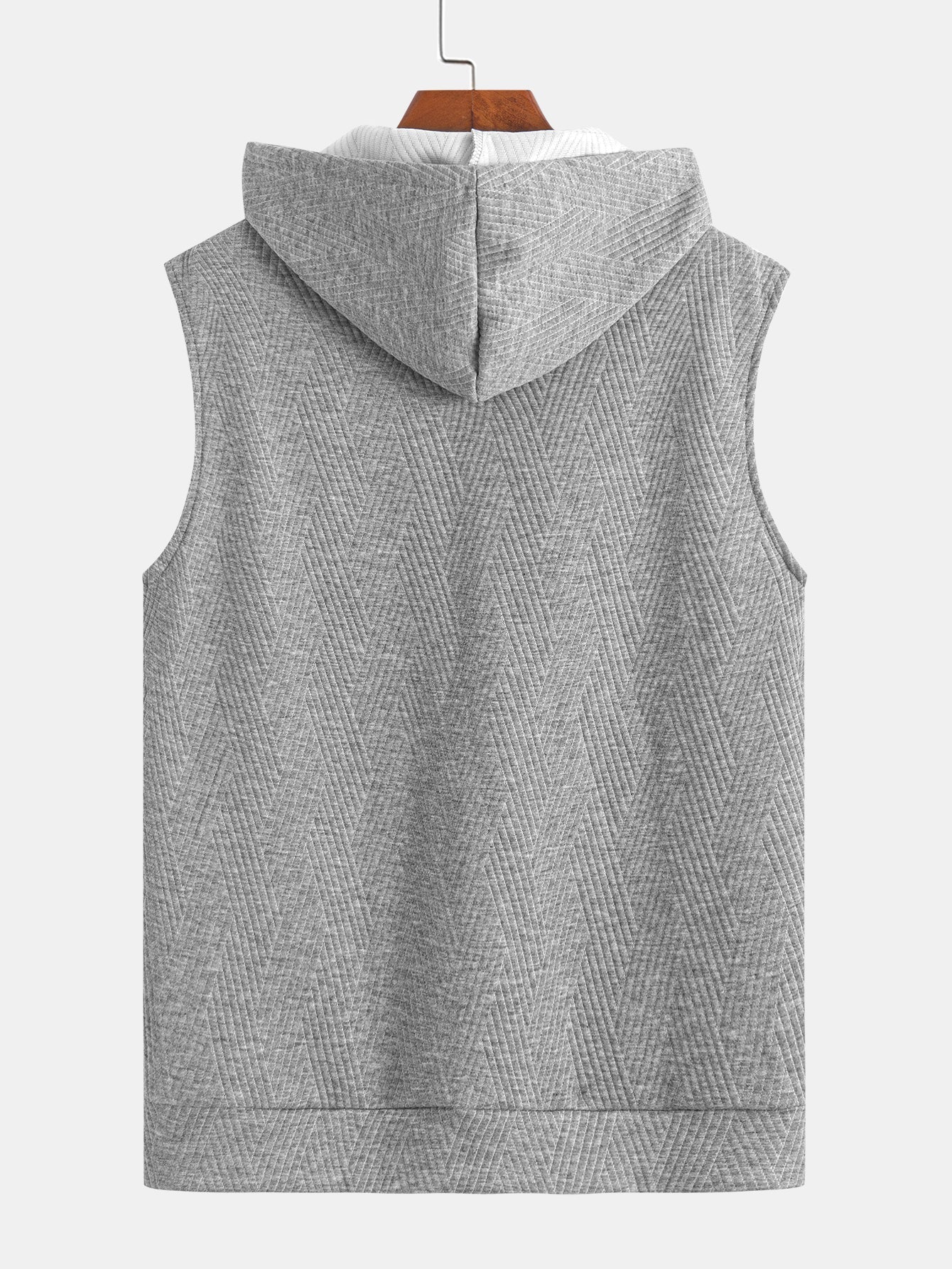 Chad® | Striped Jacquard Sleeveless Hooded T-Shirt & Shorts - Image 12