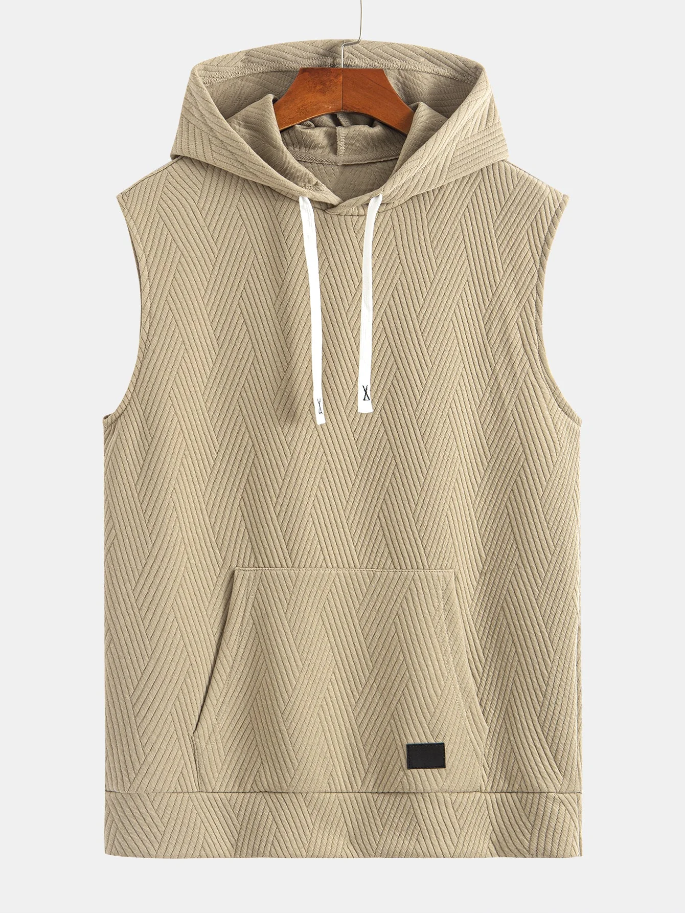 Chad® | Striped Jacquard Sleeveless Hooded T-Shirt & Shorts - Image 5