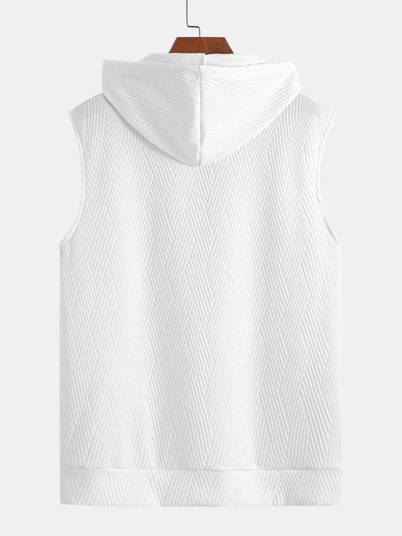 Chad® | Striped Jacquard Sleeveless Hooded T-Shirt & Shorts - Image 8