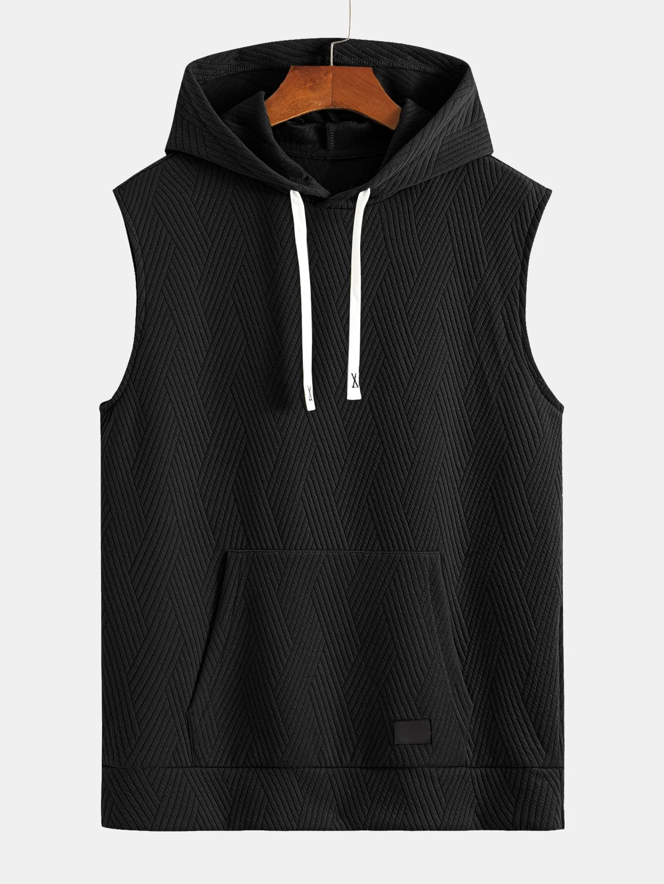 Chad® | Striped Jacquard Sleeveless Hooded T-Shirt & Shorts - Image 9
