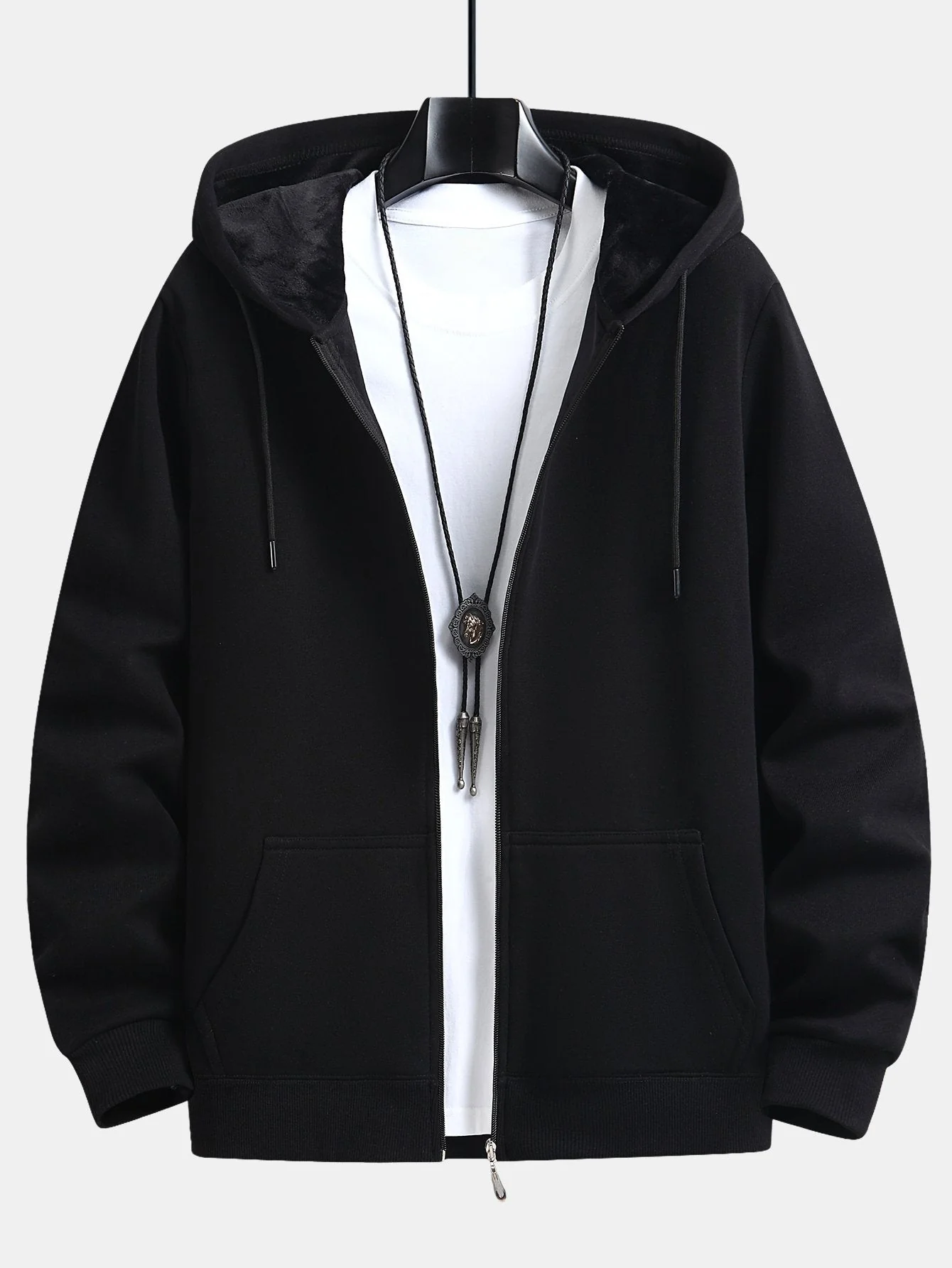 Charles | Plush Lined Relax Fit Zip Hoodie - Image 11