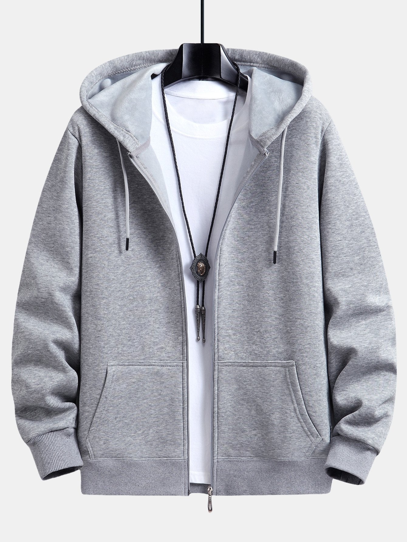 Charles | Plush Lined Relax Fit Zip Hoodie - Image 12