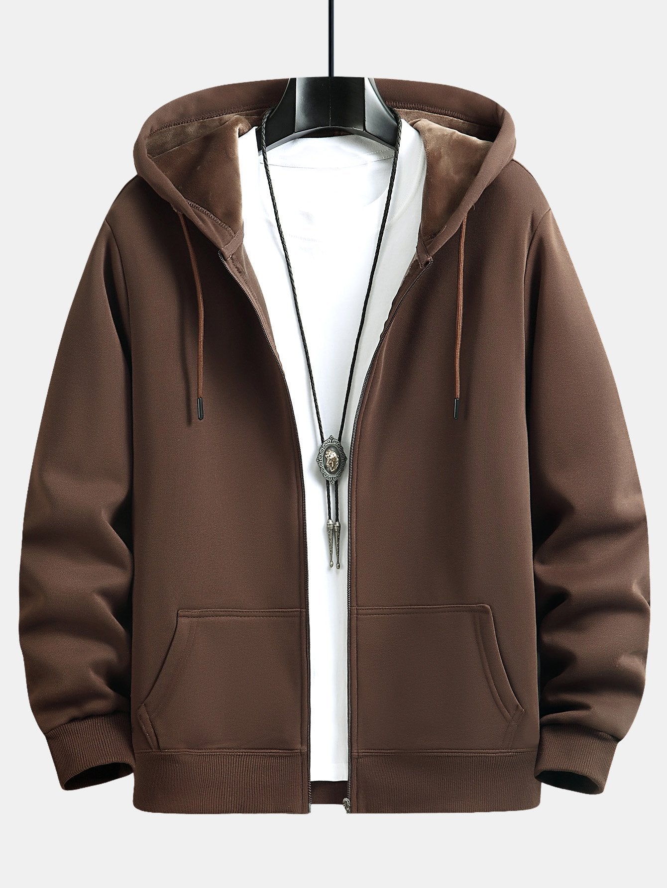 Charles | Plush Lined Relax Fit Zip Hoodie - Image 14