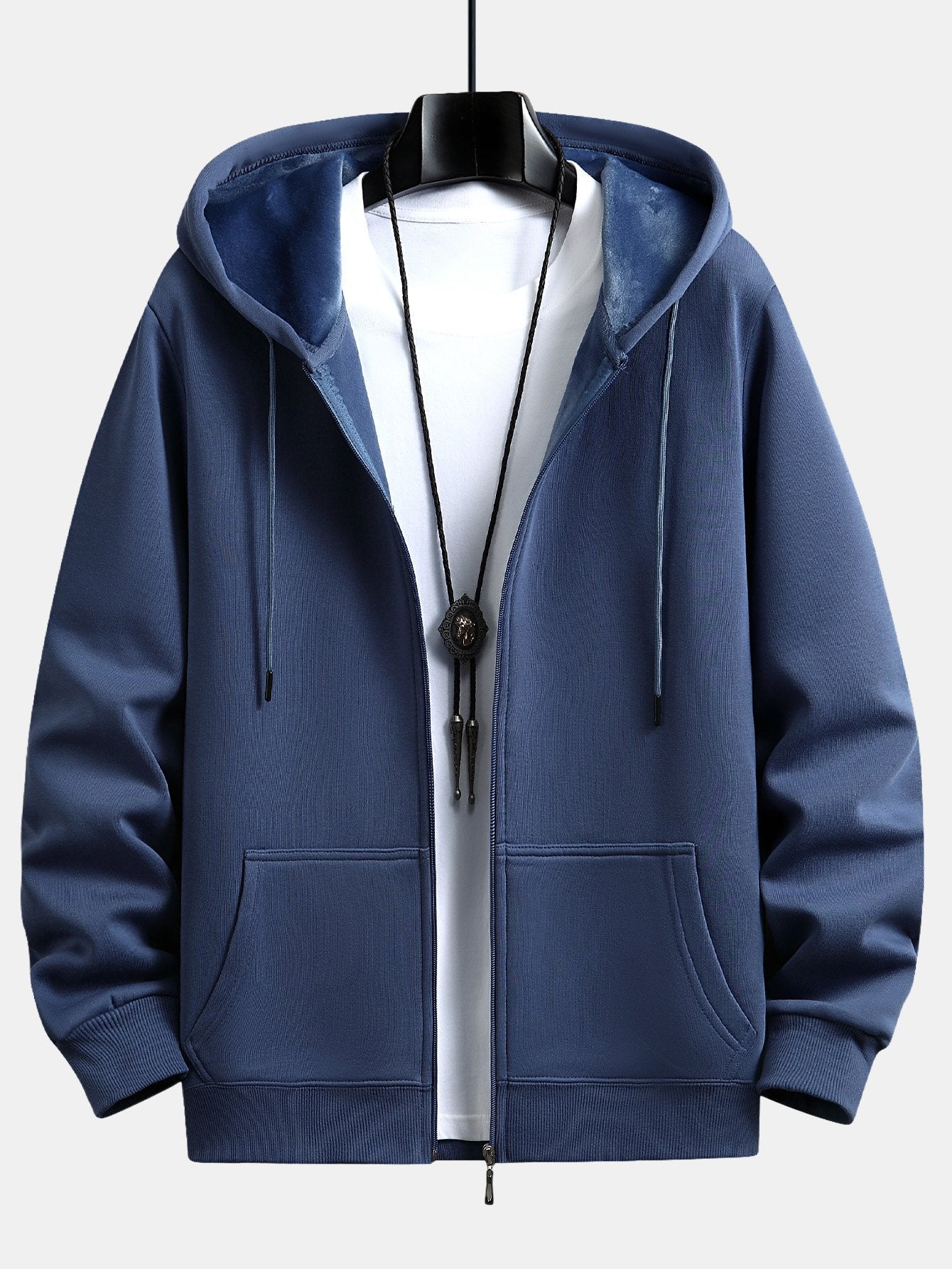 Charles | Plush Lined Relax Fit Zip Hoodie - Image 15