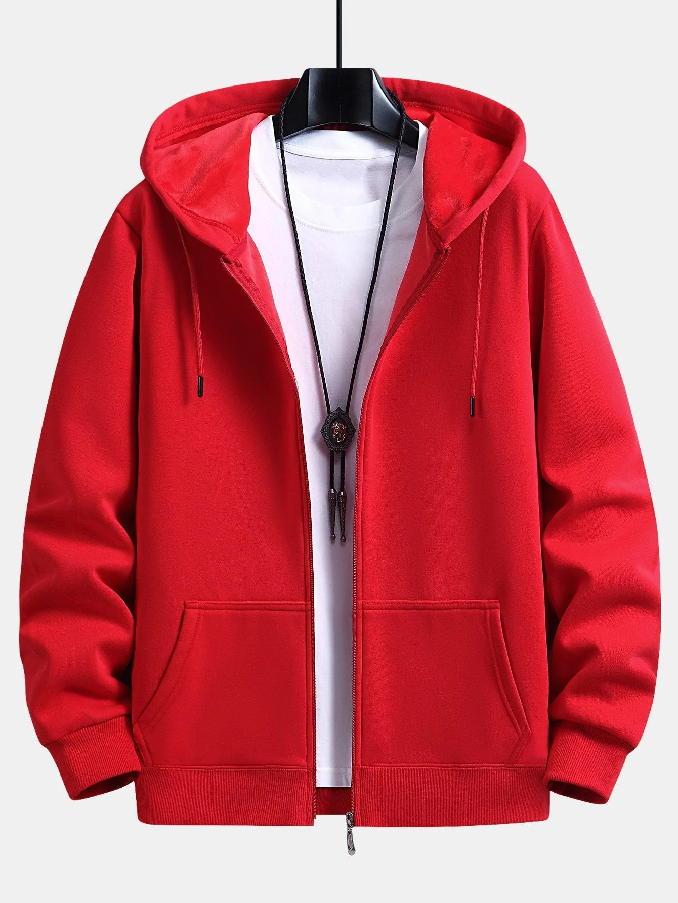 Charles | Plush Lined Relax Fit Zip Hoodie - Image 16