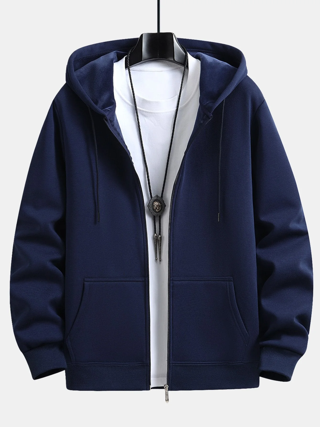 Charles | Plush Lined Relax Fit Zip Hoodie - Image 9