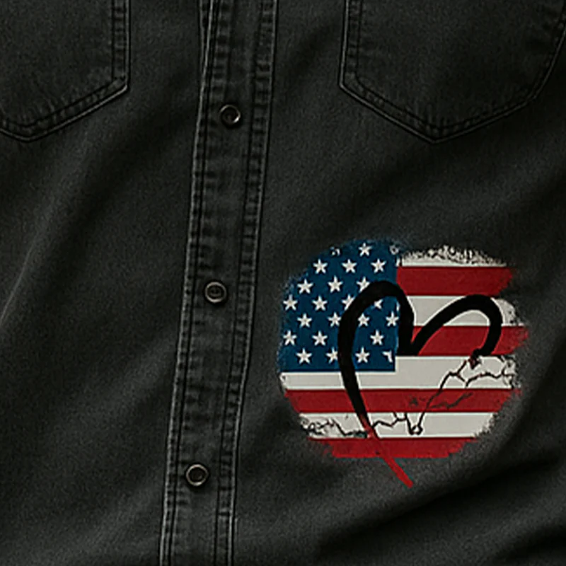 Chase | Men'S Summer Fashion Patch Denim Sleeveless Shirt - Image 3