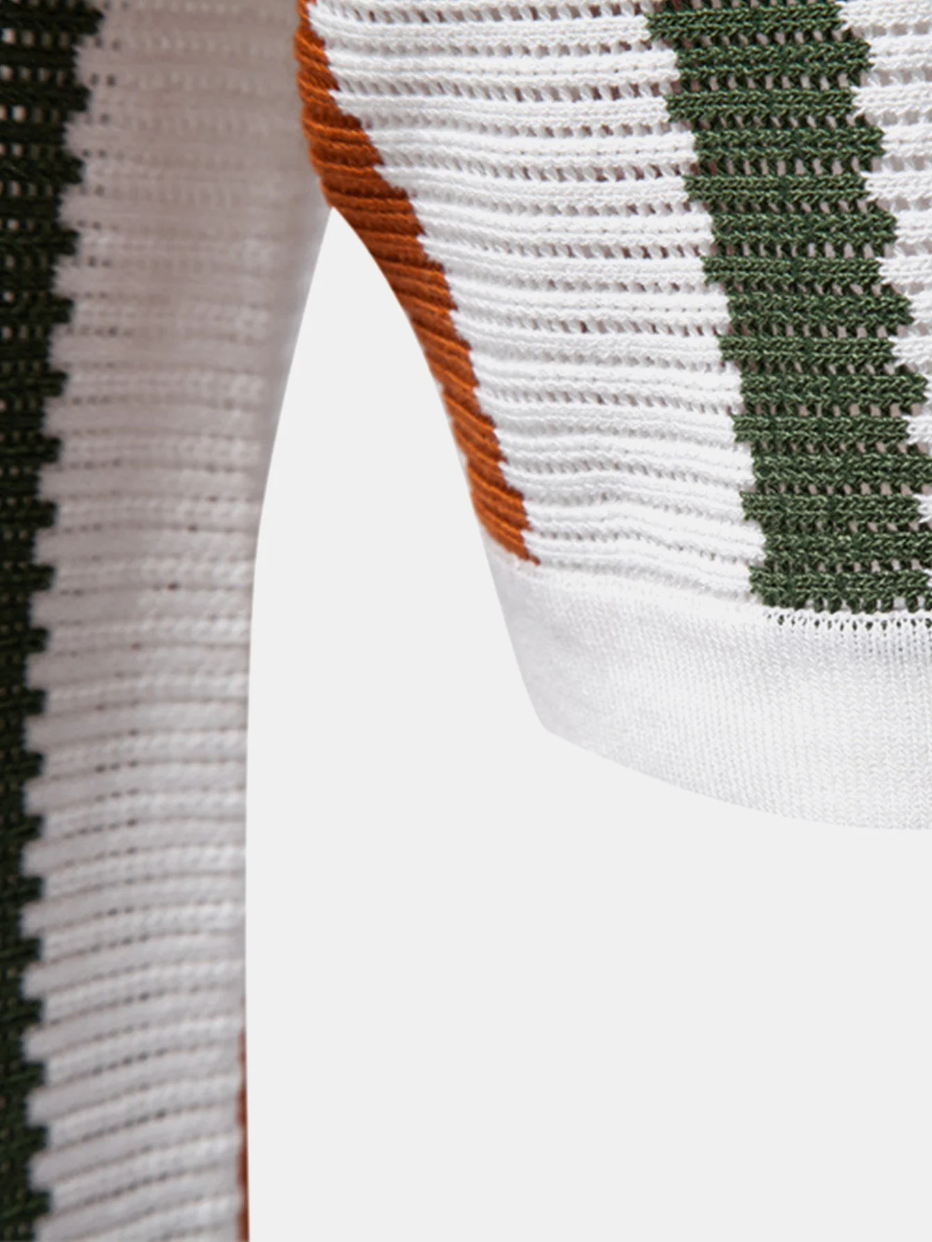 Chris® | Stripe Knit V Neck Polo Shirt - Image 10