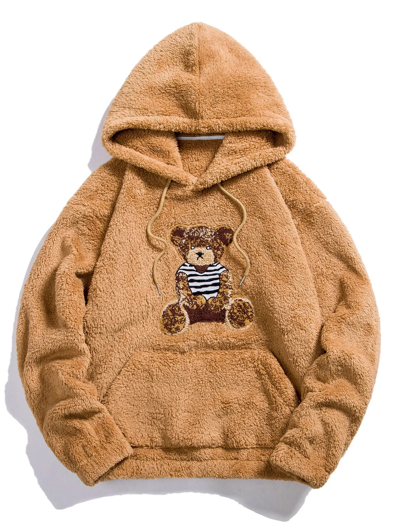 Christian | Bear Embroidered Patch Teddy Hoodie - Image 4