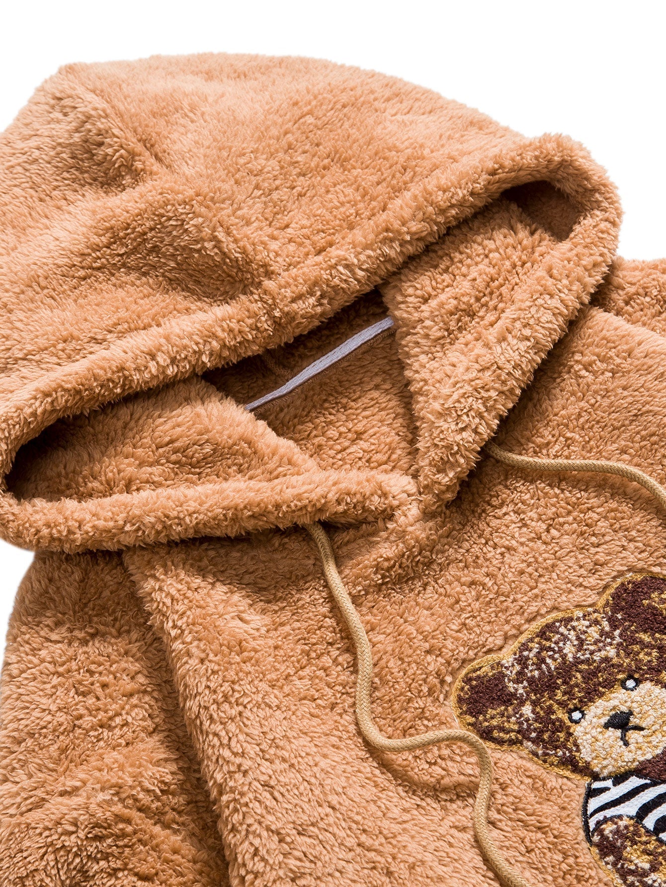 Christian | Bear Embroidered Patch Teddy Hoodie - Image 6