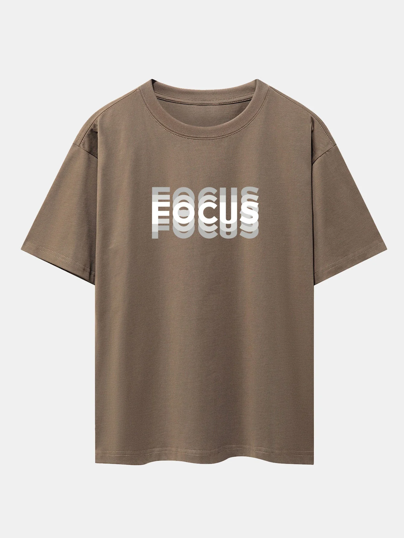 Christopher® | Focus Slogan Print Drop Shoulder Oversize T-Shirt - Image 3
