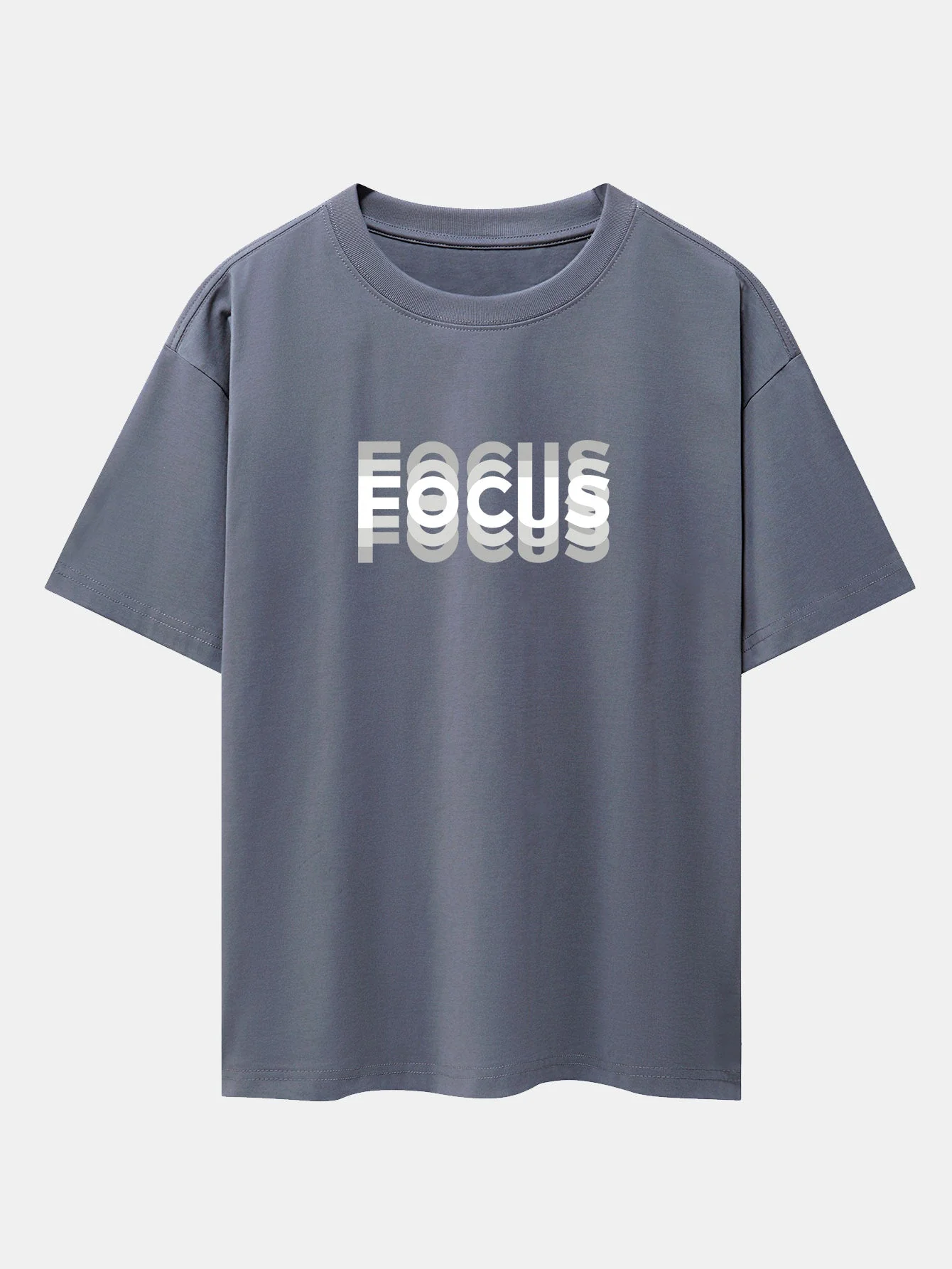 Christopher® | Focus Slogan Print Drop Shoulder Oversize T-Shirt - Image 4
