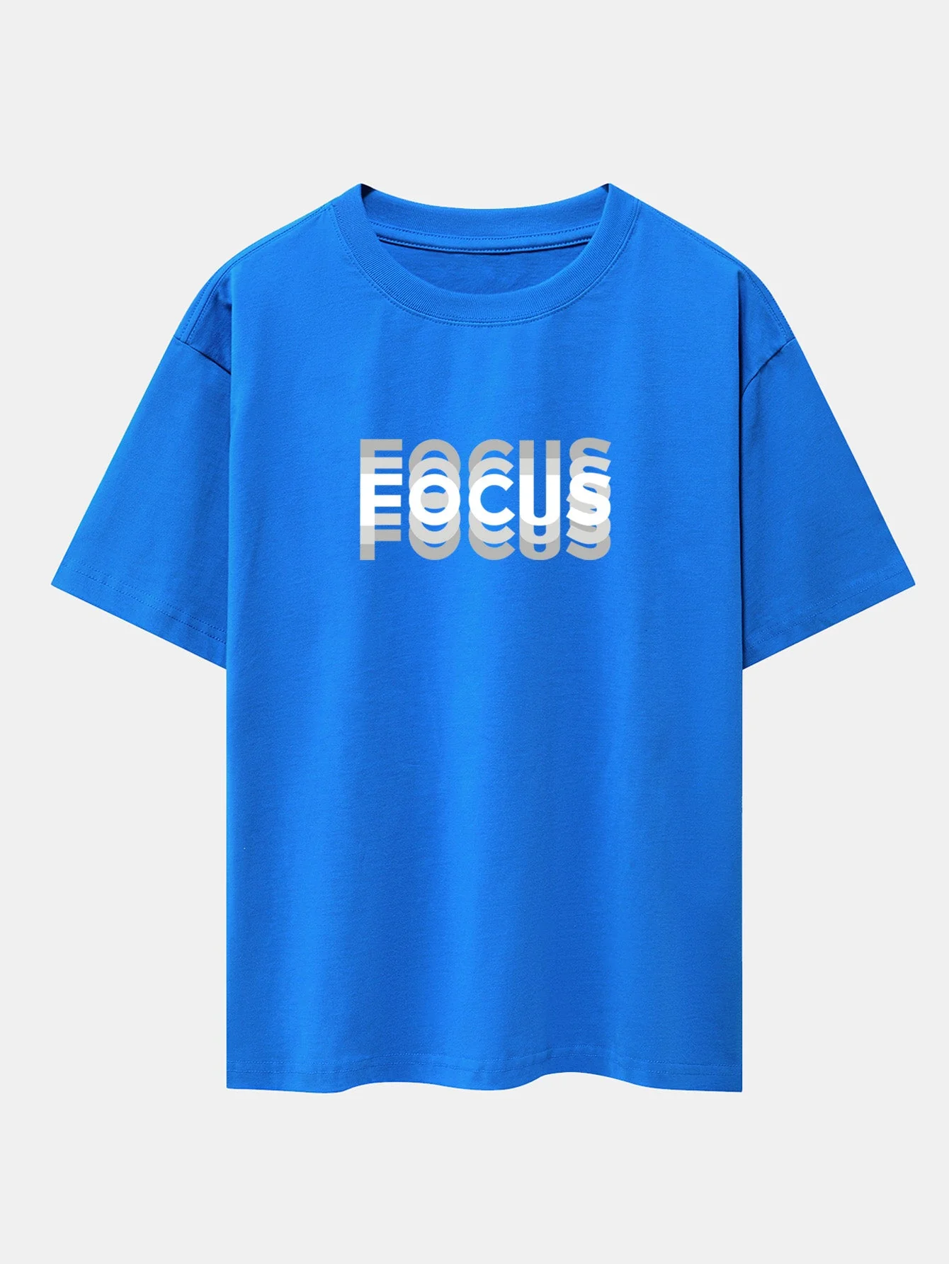 Christopher® | Focus Slogan Print Drop Shoulder Oversize T-Shirt - Image 5