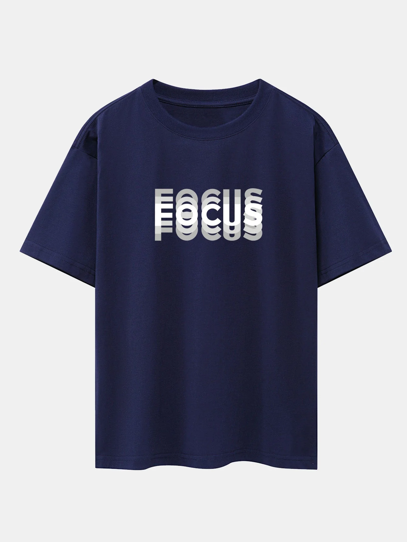 Christopher® | Focus Slogan Print Drop Shoulder Oversize T-Shirt - Image 8