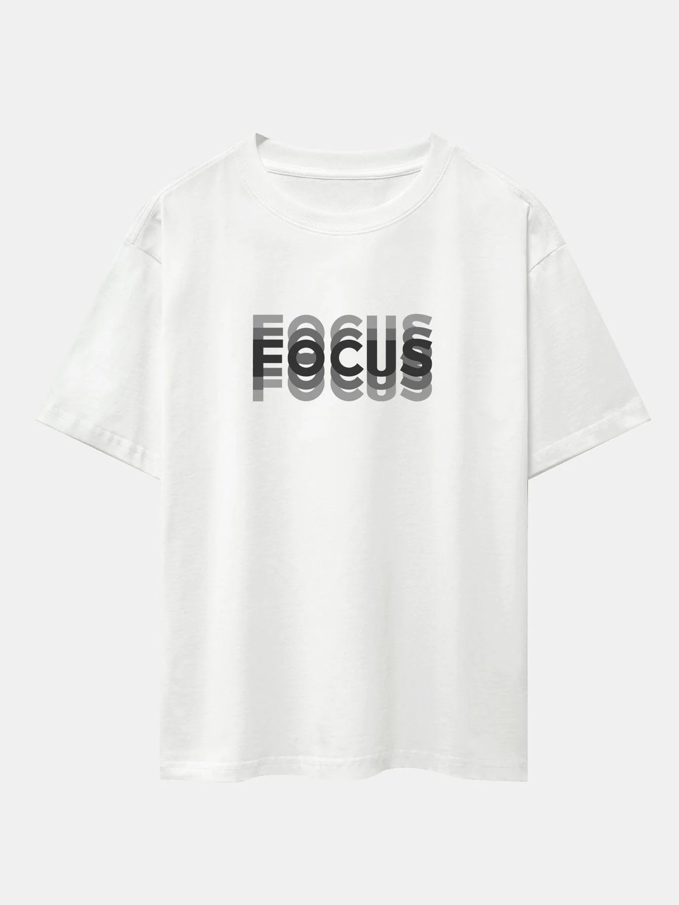 Christopher® | Focus Slogan Print Drop Shoulder Oversize T-Shirt - Image 9