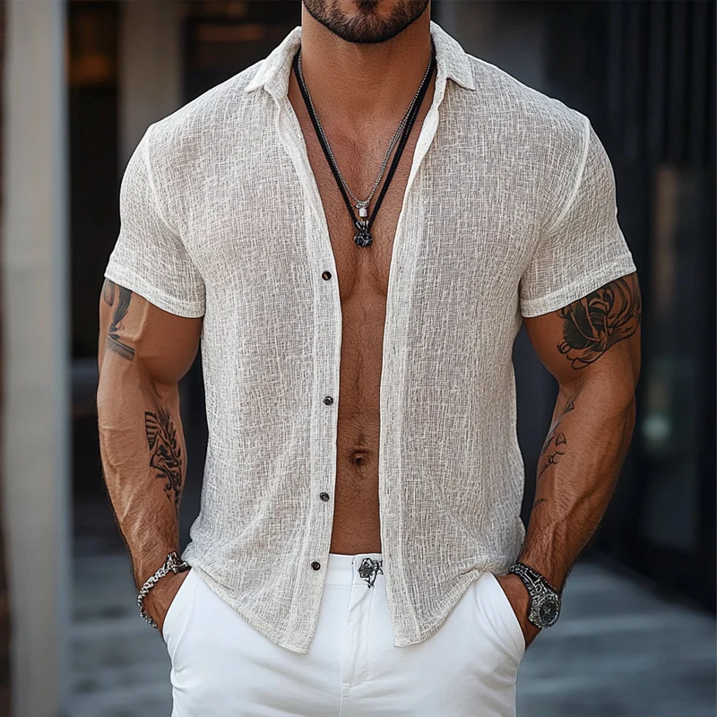 Christopher | Men'S Casual Blended Short-Sleeved Shirt - Image 2