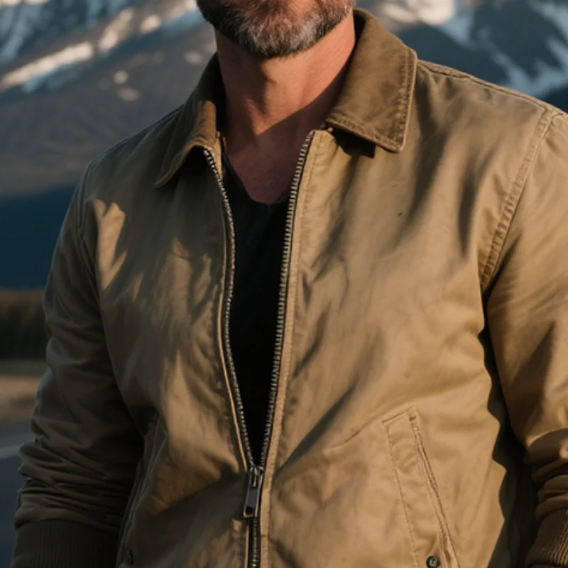 Christopher | Men'S Retro Casual Wilderness Washed Short Lapel Jacket - Image 3