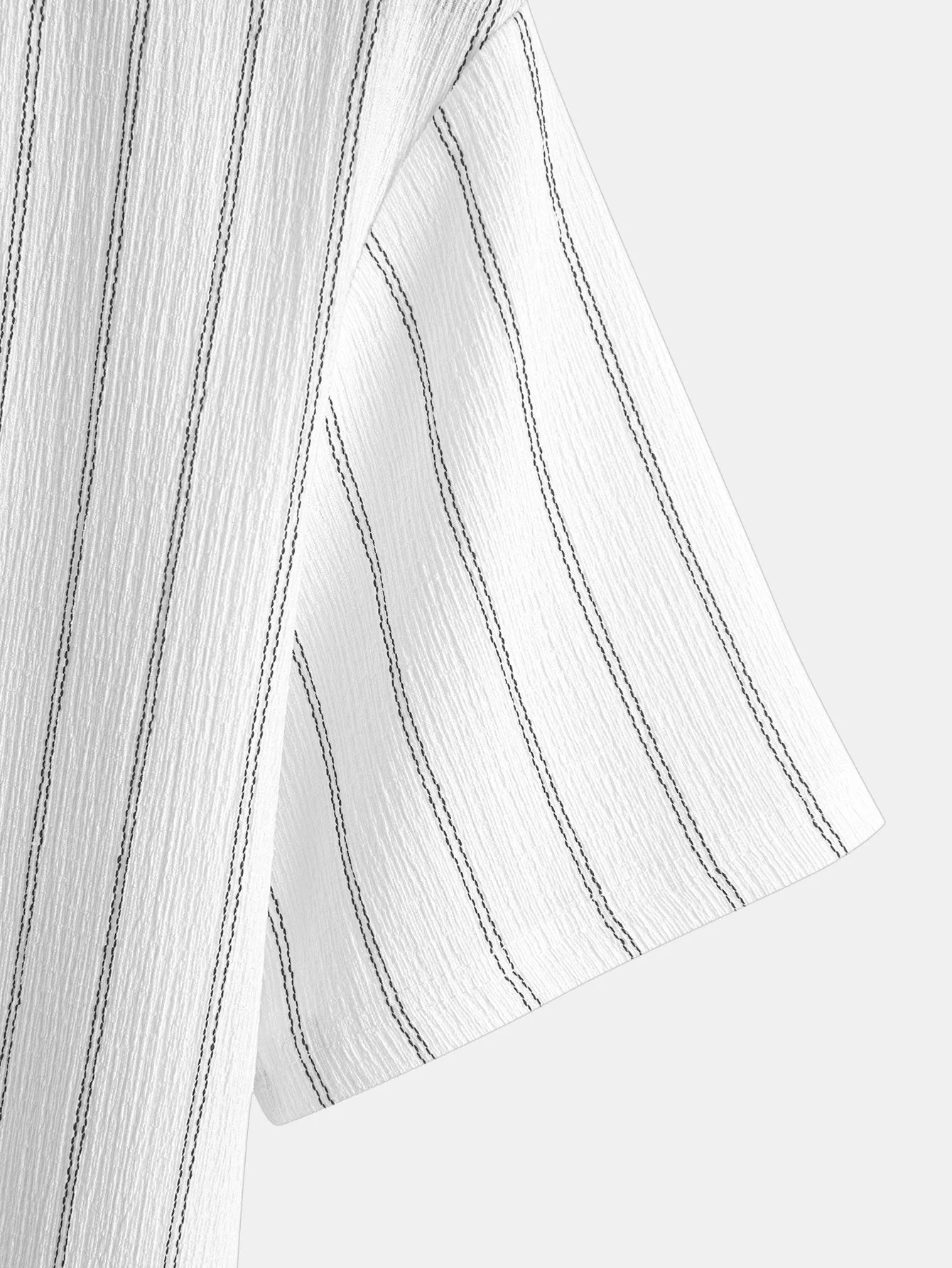 Cipriano® | Stripe Textured Arc Hem T-Shirt - Image 7