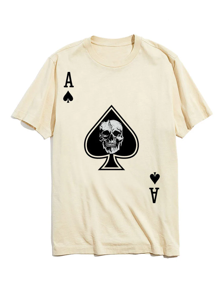 Cirilo® | Ace of Spades Poker Graphic T-Shirts - Image 3