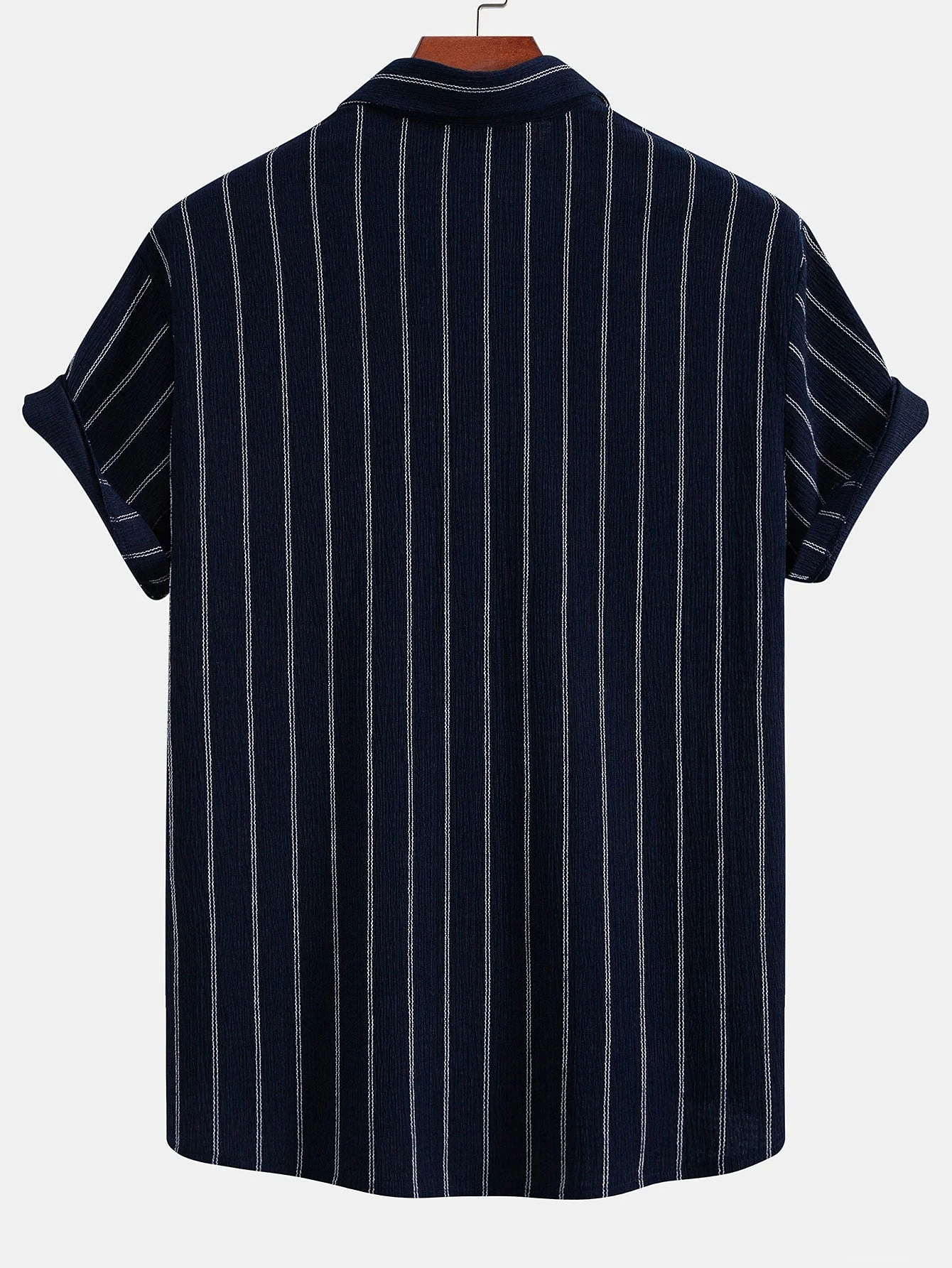 Cirilo® | Stripe Textured Button Up Shirt - Image 4
